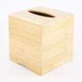 Hellbraune Tissue-Box aus Bambus 14x14cm
