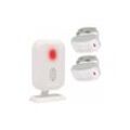Alarm-Bewegungsmelder, Funk-Türklingel für Haus- und Ladenbesucher/Briefkasten, Alarmanlagen-Set mit 2 Sensoren und 1 Empfänger - YBQ042