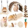 Eting - Hamster-Kauspielzeug-Set für kleine Tiere, Molarspielzeug