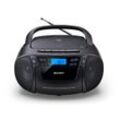 Karcher RR 5045 tragbares CD Radio (CD-Player, Kassettenplayer, UKW Radio, USB / AUX-In) schwarz