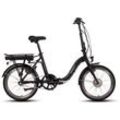 E-Bike SAXXX "Compact Plus S" E-Bikes Gr. 42 cm, 20 Zoll (50,80 cm), schwarz (schwarz matt) E-Bikes