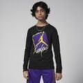 Los Angeles Lakers Courtside Statement Edition Jordan Max90 NBA-Longsleeve für ältere Kinder (Jungen) - Schwarz