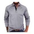 AFAZ New Trading UG Langarm-Poloshirt Poloshirt Herren Polohemd Normale Passform Slim Langarm Polo T-Shirt