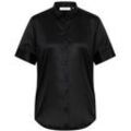 Cover Shirt Bluse in schwarz unifarben, schwarz, 36