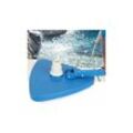 Pool-Reiniger Rotary Manual Triangular Portable Weighted Triangular Shape Swimming Pool Vacuum Head Brush Cleaning Tool Accessories for Home Yard