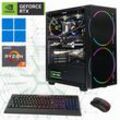 GAMEMAX Black Hole 7305 Gaming-PC (AMD Ryzen 7 5700X, RTX 4070 Super, 32 GB RAM, 2000 GB SSD, Wasserkühlung, PCIe SSD Gen4, Windows 11)