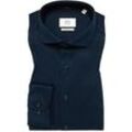 SLIM FIT Jersey Shirt in dunkelblau unifarben, dunkelblau, 39