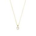 Radiant Stone Necklace 14K Gold Plated