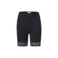 Radlershorts mit Spitzenborte - Schwarz - Gr.: S