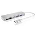 ICY BOX IB-HUB1413-CR, 3 Port Hub mit USB 3.0 Type-C® Anschluss und Multi-LUN Kartenleser
