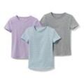 3 Kinder-T-Shirts - Hellblau/Gestreift - Kinder - Gr.: 122/128