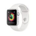 Apple Watch (Series 3) 2017 GPS 38 mm - Aluminium Silber - Sportarmband Weiß