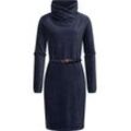 Ragwear Sweatkleid Belita warmes Cord-Kleid mit breitem Schlauchkragen, blau
