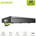 SANNCE H.265+ 8CH PoE Videosicherheitsüberwachungsnetzwerk-Videorecorder – 4 TB Festplatte