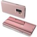 Cofi1453® Smart View Spiegel Mirror Smart Cover Schale Etui kompatibel mit Huawei P30 Schutzhülle Tasche Case Schutz Clear Rosa