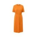 Jerseykleid mit Taillengürtel - Orange - Gr.: XS