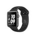Apple Watch (Series 3) 2017 GPS 42 mm - Aluminium Space Grau - Nike Sportarmband Schwarz