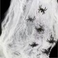 Erweiterbare Spinnennetz-Halloween-Dekorationen – Gruseliges Spinnennetz mit 20 falschen Spinnen, Spinnennetz für gruselige