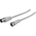 Sat Antennen Adapter Kabel KVCK171 532 (75dB) f iec weiß, 1,5m, 1x f Stecker / 1x iec Buch Antennen & - Schwaiger