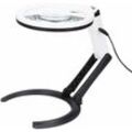 Hiasdfls - Handlupe, 130 mm Tischlupe Faltbare LED-beleuchtete Lupe mit beleuchteter Lupe Schreibtischlampe mit Lupe