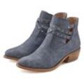 LASCANA Westernstiefelette Cowboy Boots, Ankle Stiefelette mit Zierbändern & Blockabsatz VEGAN, blau