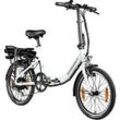E-Bike ZÜNDAPP "Z110" E-Bikes Gr. 33 cm, 20 Zoll (50,80 cm), weiß E-Bikes Pedelec