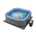 Juskys Whirlpool Palmira für bis zu 6 Personen - Outdoor Indoor Pool aufblasbar - eckig - Grau