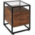 Nachttisch Dudley 40x43x60,5cm - Industrial Holz dunkel, rustikal