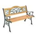 Gartenbank Kathi 2-Sitzer aus Holz und Gusseisen 124x60x83cm - braun