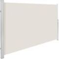 Aluminium Seitenmarkise ausziehbar mit Aufrollmechanismus - 180 x 300 cm, beige