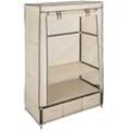 Stoffschrank 3 Fächer inkl. 3 Boxen 87x159x49cm - beige