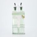 2-teiliges grünes Öl- & Essigflaschen-Set