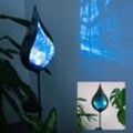 LED Solar Außen Steck Leuchte Garten Deko Erdspieß Terrassen Lampe schwarz blau Eglo 48782