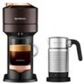 Nespresso Vertuo Next Premium Rich Brown + Aeroccino 4 Vertuo Kaffeemaschine