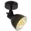 Led Wandlampe Spot Retro Industrial Design Vintage Wandleuchte matt schwarz E27