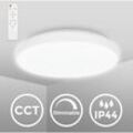 Led Bad Deckenleuchte 12W cct Farbtemperaturwechsel IP44 Deckenlampe Badezimmer