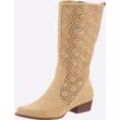 Stiefel HEINE Gr. 35, beige (sand) Damen Schuhe Cowboystiefel Sommerstiefel Reißverschlussstiefel