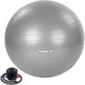 Movit - Gymnastikball mit Fußpumpe, 75 cm, silber
