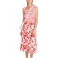 Marc Cain Druckkleid "Collection Summer Flash" Premium Damenmode Two-in-One-Kleid, rot