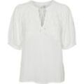 VERO MODA® T-Shirt, Strukturen-Optik, Halbarm, für Damen, weiß, XS