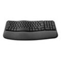 Logitech Wave Keys for Business - Tastatur - kabellos - 2.4 GHz, Bluetooth 5.1 LE - QWERTY - US International