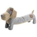 Hunde-Plüschspielzeug Country Dog Lucky grau, Maße: ca. 35 x 18 cm
