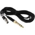 Audio aux Kabel kompatibel mit akg K240 Studio Kopfhörer - Audiokabel 3,5 mm Klinkenstecker auf 6,3 mm, 3 m, Schwarz - Vhbw