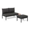 Flexibles Balkon-Lounge-Set »Elin« - Anthrazit - Massivholz