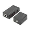 Digitus USB-Verteiler DIGITUS 4 Ports USB 2.0 Hub & Extender 50M for use with Cat5/5e/6 UTP