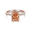 BRELLATO Silberring Damen Cocktailring Cubic Zirconia 925 Echt Sterling Silber (18K Rhodium Vergoldet o Rosegold