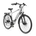 Telefunken E-Bike Herren 28 Zoll Trekking Pedelec 24 Gang Expedition XC941, kreide