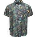 Ragwear Hawaiihemd Omerro Sommerliches Herren Hemd mit hawaiianischem Print, schwarz