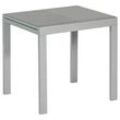 Gartentisch ausziehbar Semi Metall/Glas L: 80-120 cm