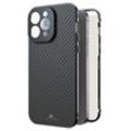 Black Rock Cover "360° Glass" für Apple iPhone 15 Pro Max, Real Carbon